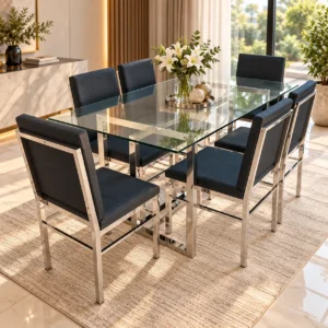 Table Basse Gigogne en Verre et Métal Chromé – Design Moderne et Élégant (Copy)
